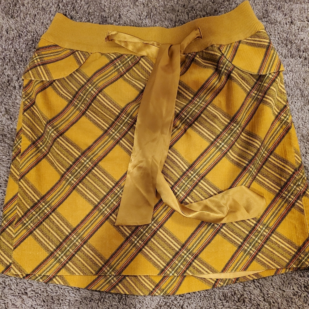 Anthropology plaid skirt
